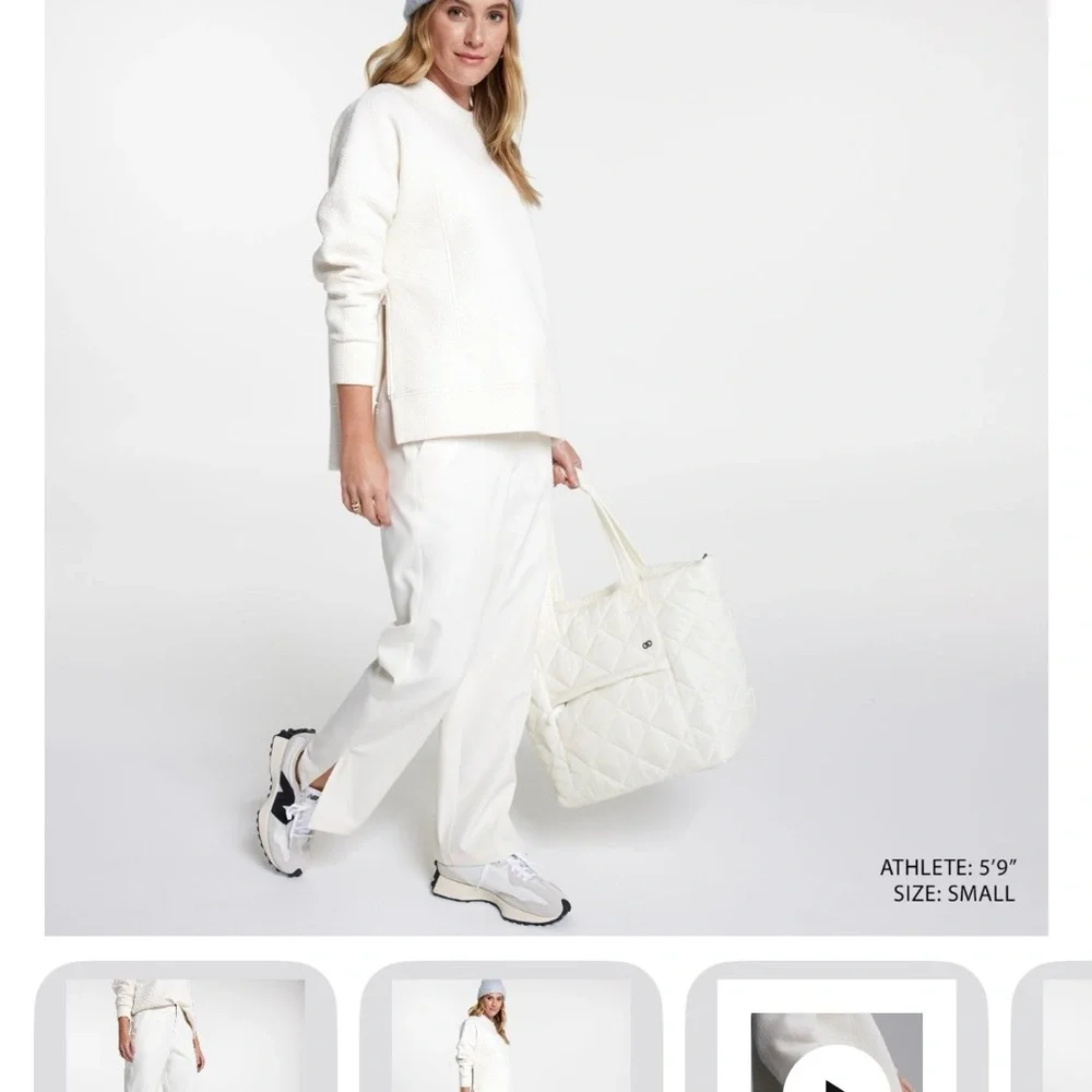 Calia effortless Crepe pintuck Pants Ivory - Picture 2 of 11
